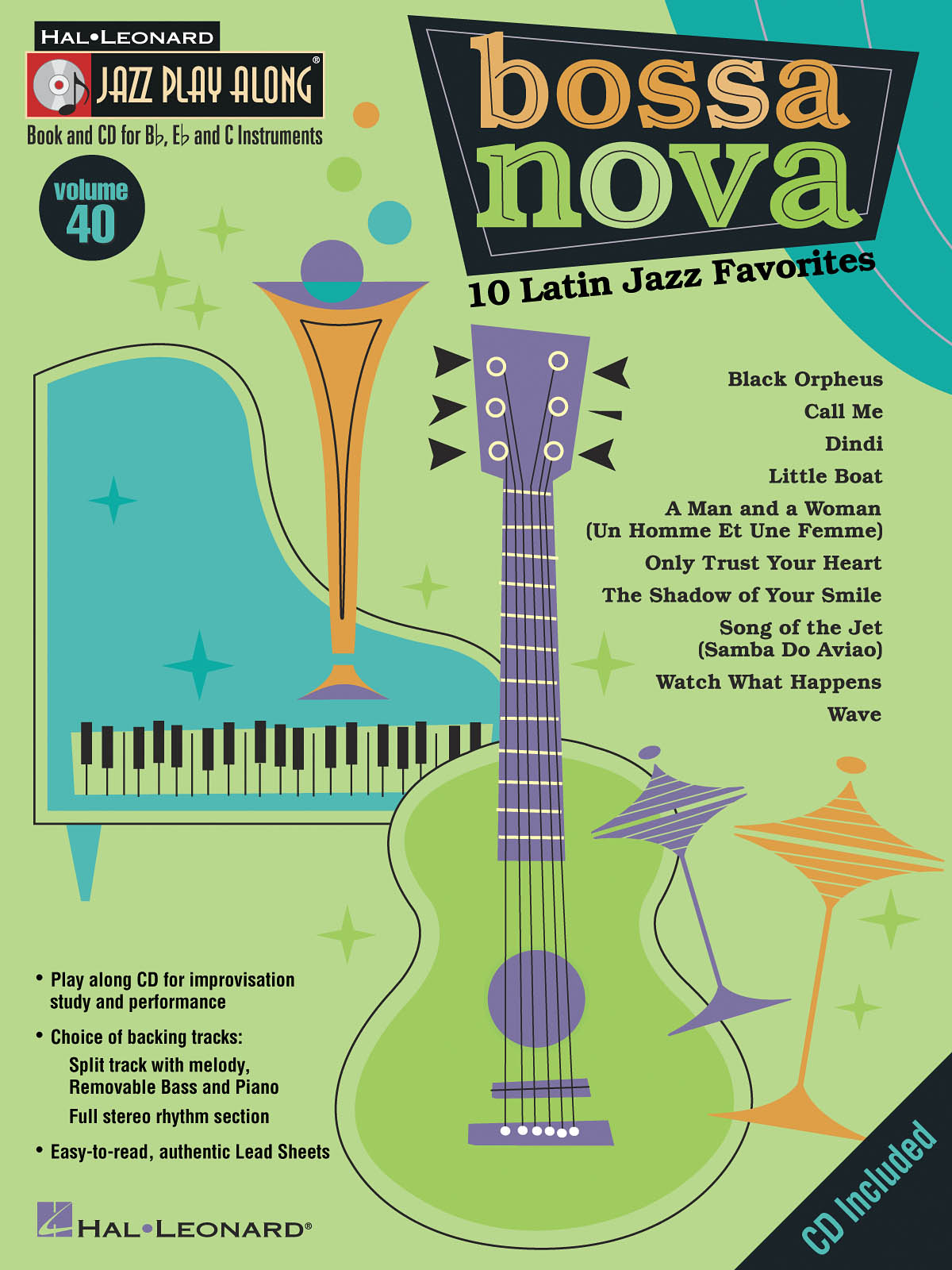 Bossa Nova - 10 Latin Jazz Favorites - Jazz Play-Along Volume 40 - noty pro nástroje v ladění C