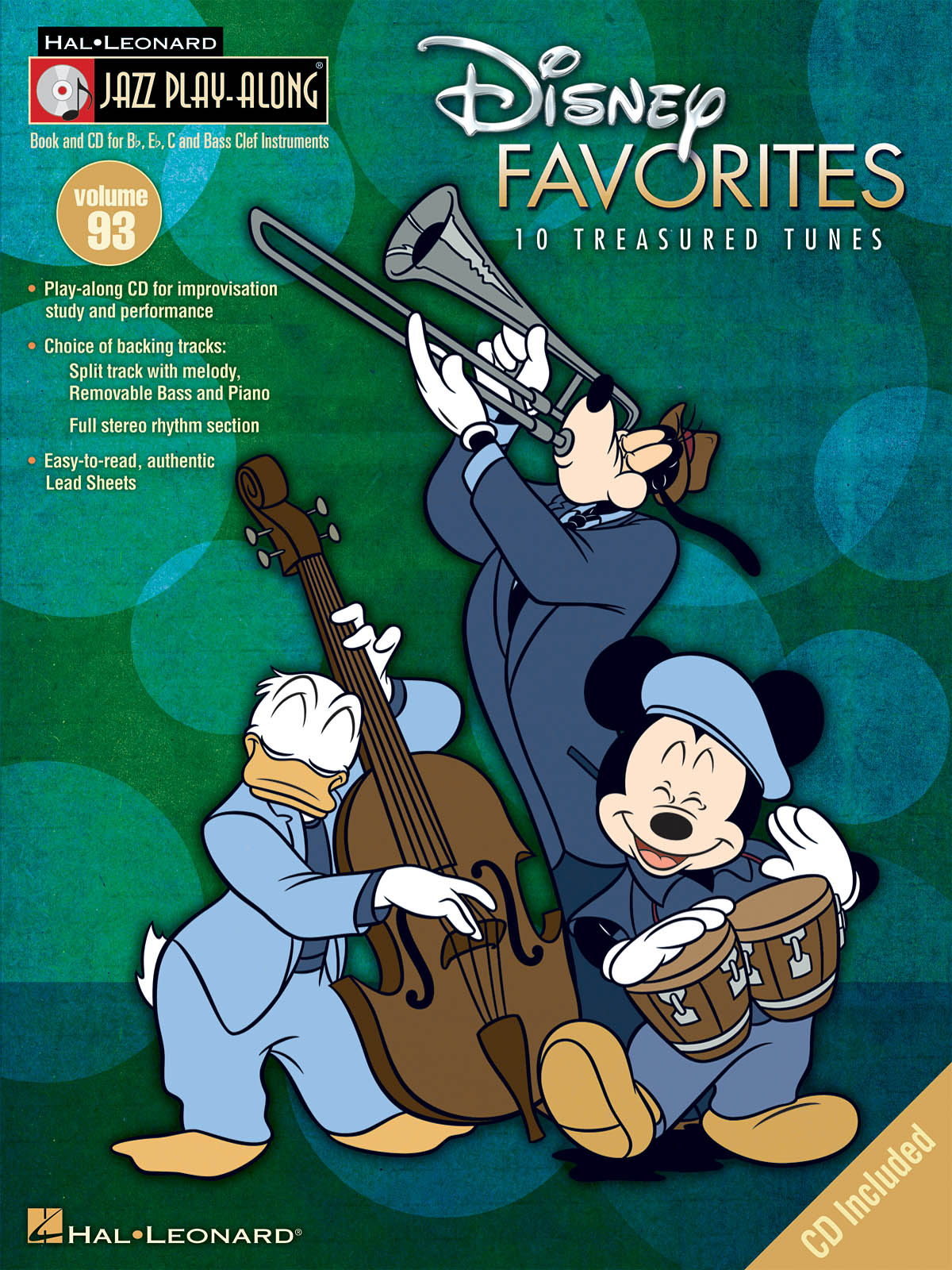 Disney Favorites - Jazz Play-Along Volume 93 - melodie s akordy pro nástroje v ladění C