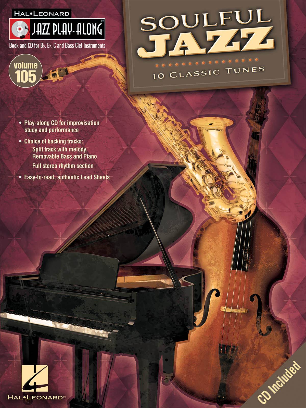 Soulful Jazz - Jazz Play-Along Volume 105 - melodie s akordy pro nástroje v ladění C