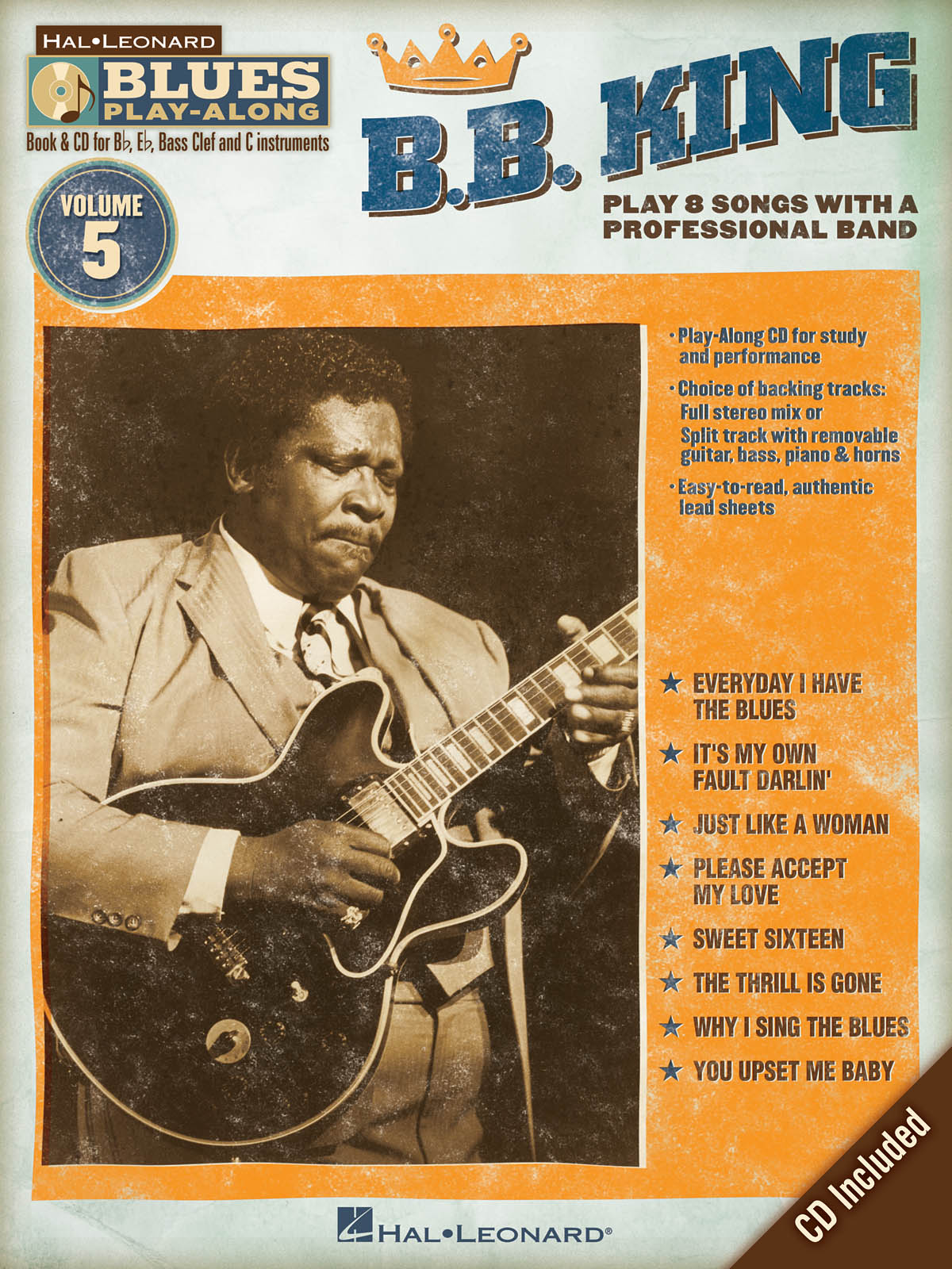 B.B. King - Blues play-along Volume 5 - melodie s akordy pro nástroje v ladění C