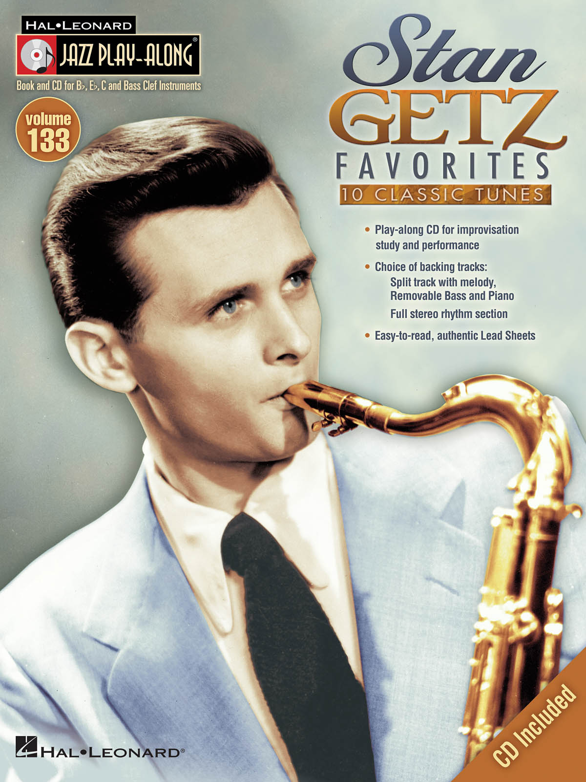 Stan Getz – Favorites - Jazz Play-Along Volume 133 - melodie s akordy pro nástroje v ladění C