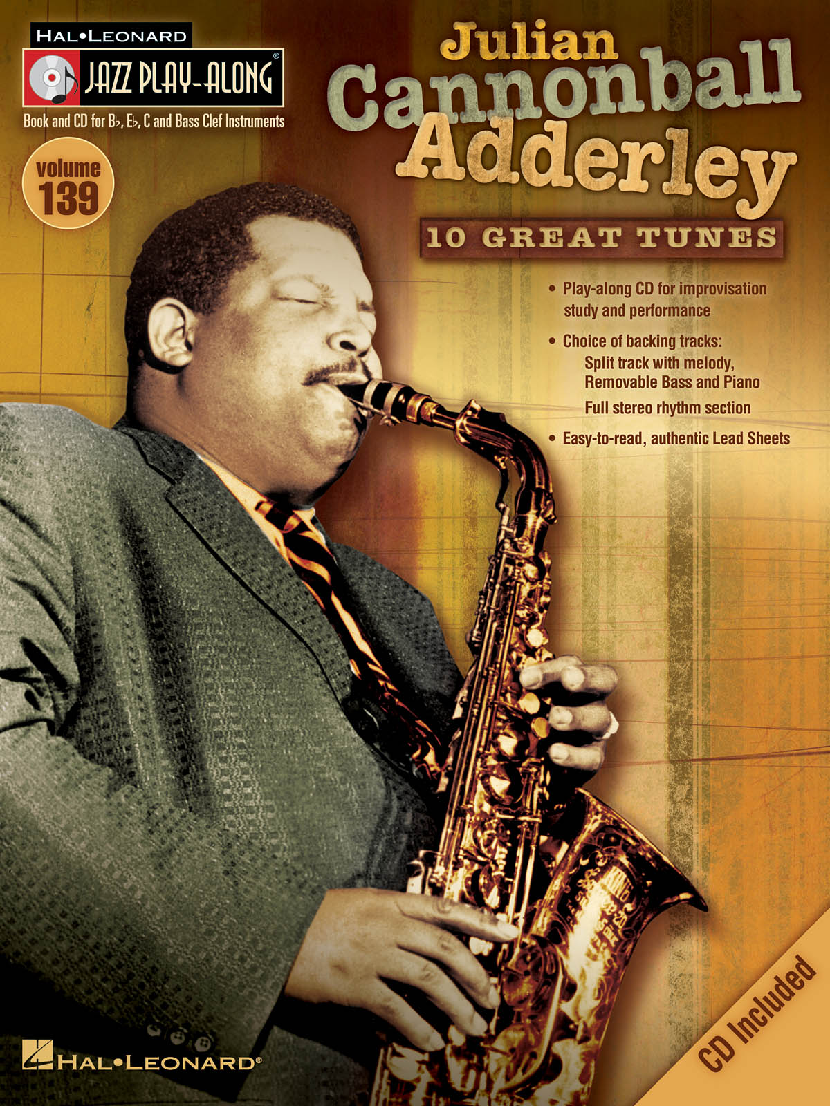Julian Cannonball Adderley - Jazz Play-Along Volume 139 - melodie s akordy pro nástroje v ladění C