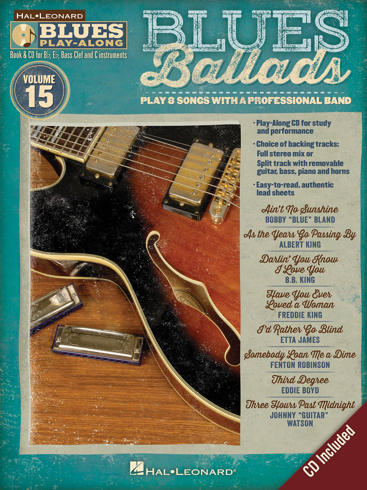 Blues Ballads - Blues Play-Along Volume 15 - melodie s akordy pro nástroje v ladění C