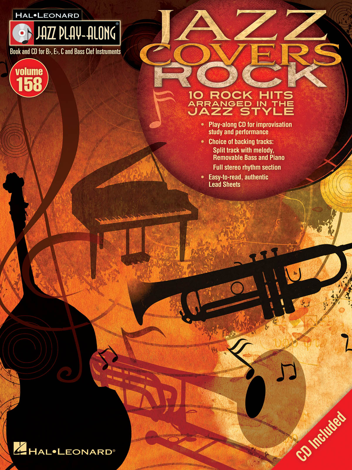 Jazz Covers Rock - Jazz Play-Along Volume 158 - melodie s akordy pro nástroje v ladění C