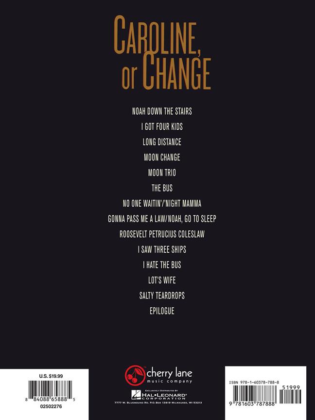 Caroline, Or Change - kniha pro klavír, zpěv a kytaru