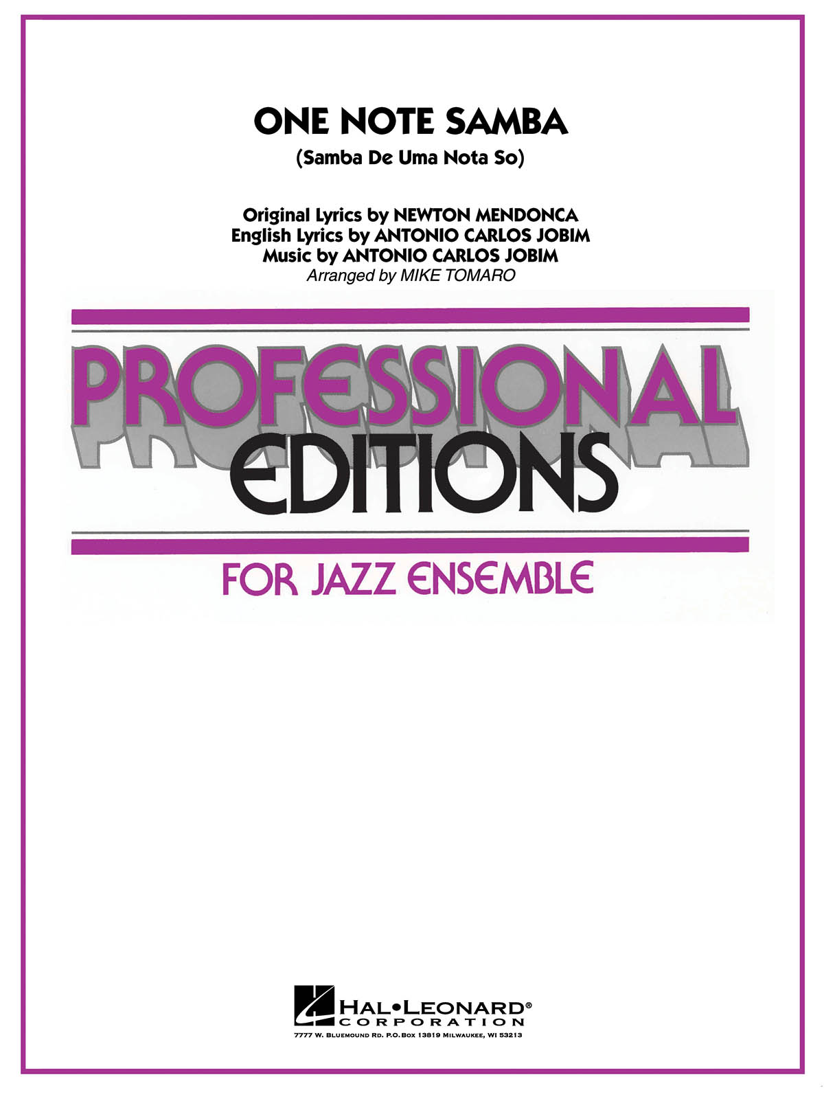 One Note Samba - pro Jazzový orchestr