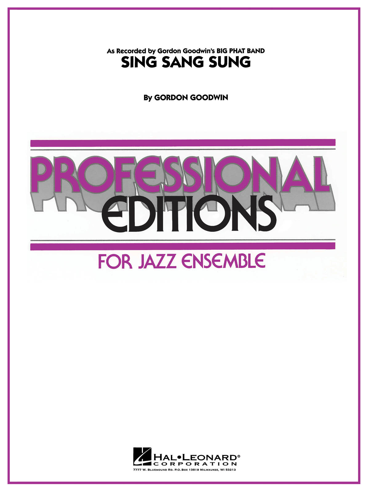 Sing Sang Sung - pro Jazzový orchestr