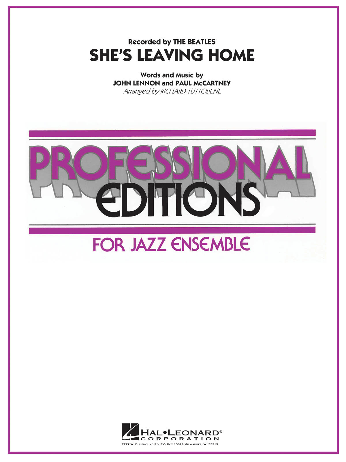 She´s leaving Home - Professional Editions-Jazz Ens - pro Jazzový orchestr
