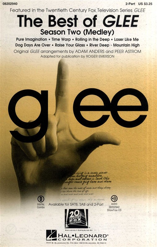 The Best of Glee - Season Two - 2 Part - pro 2-Part  a klavír