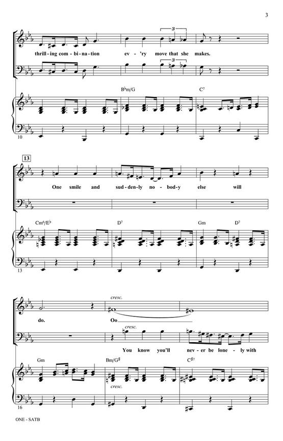 One (from: A Chorus Line) noty pro sbor SATB