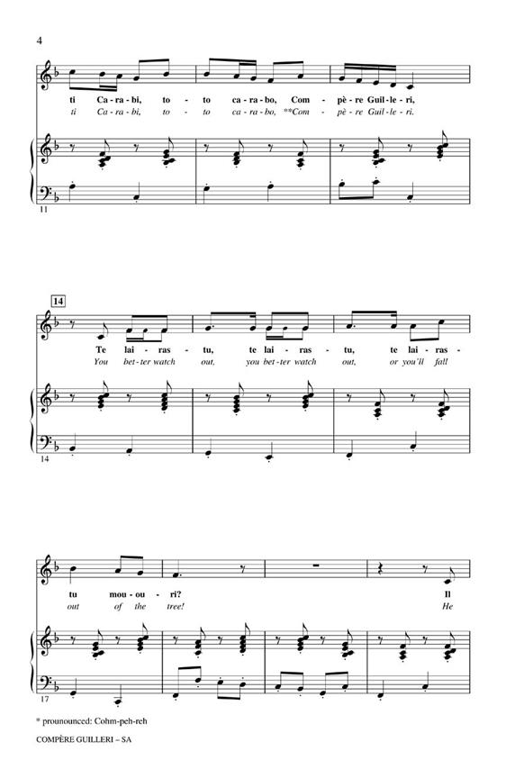 Compere Guilleri - from Les Choristes (The Chorus) - noty pro sbor SA