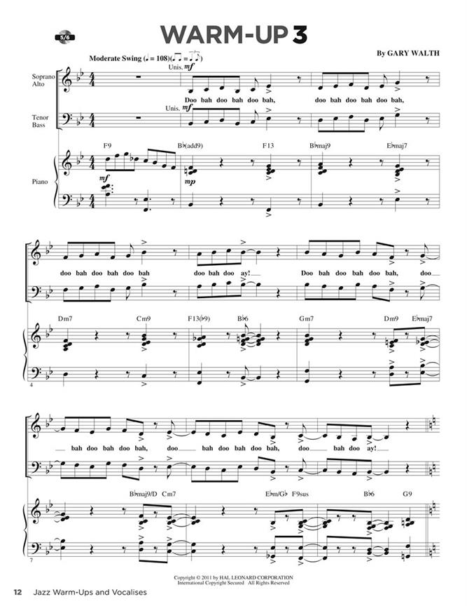 Jazz Warm-Ups And Vocalises  - pro zpěv