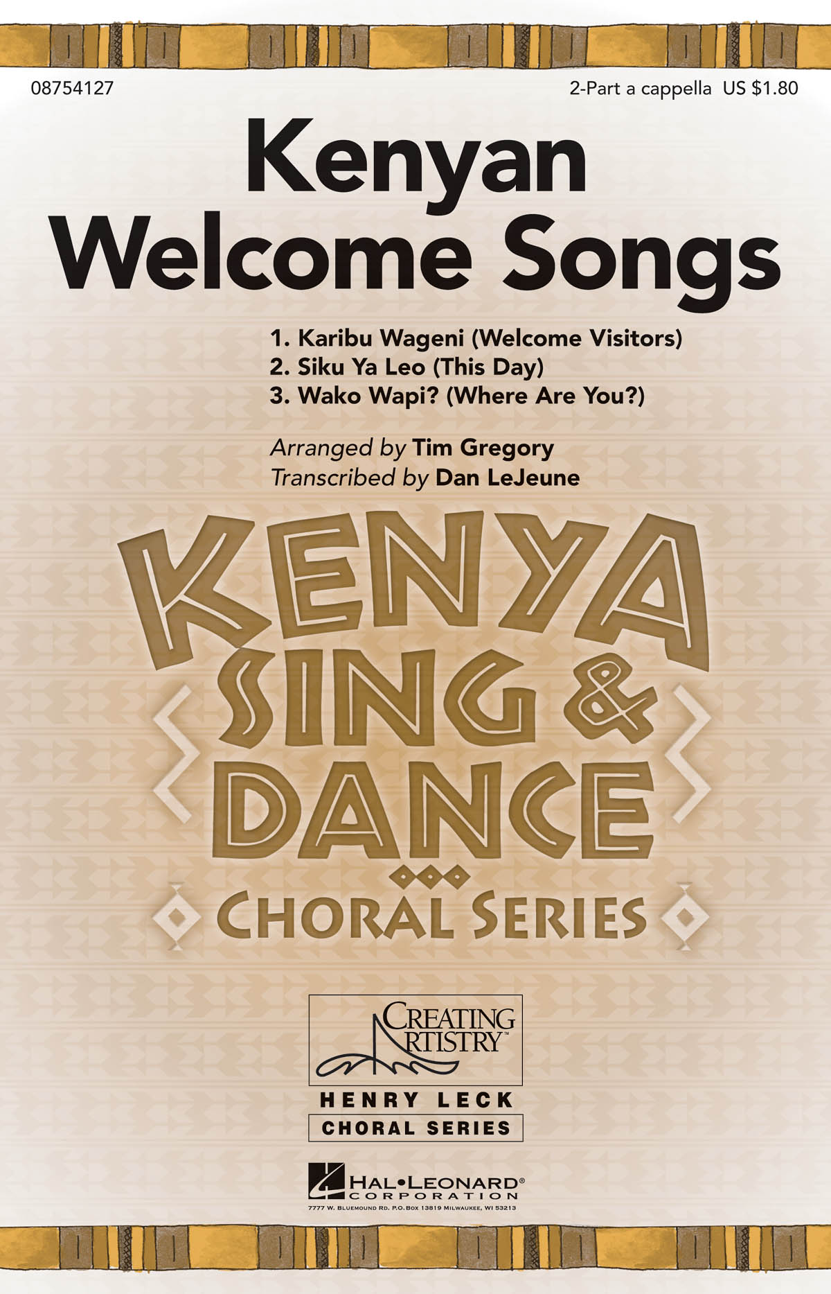 Kenyan Welcome Songs - noty pro sbor 2-Part Choir