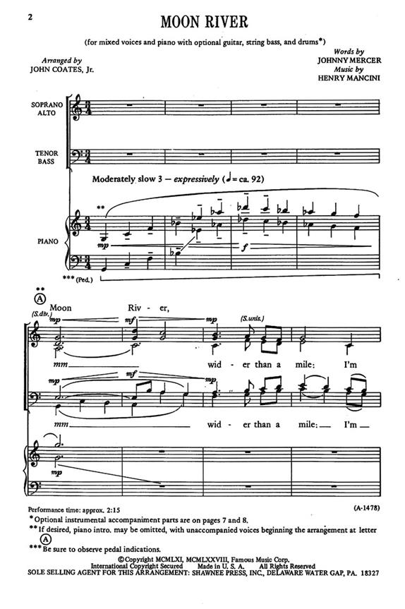 Moon River - pro sbor SATB