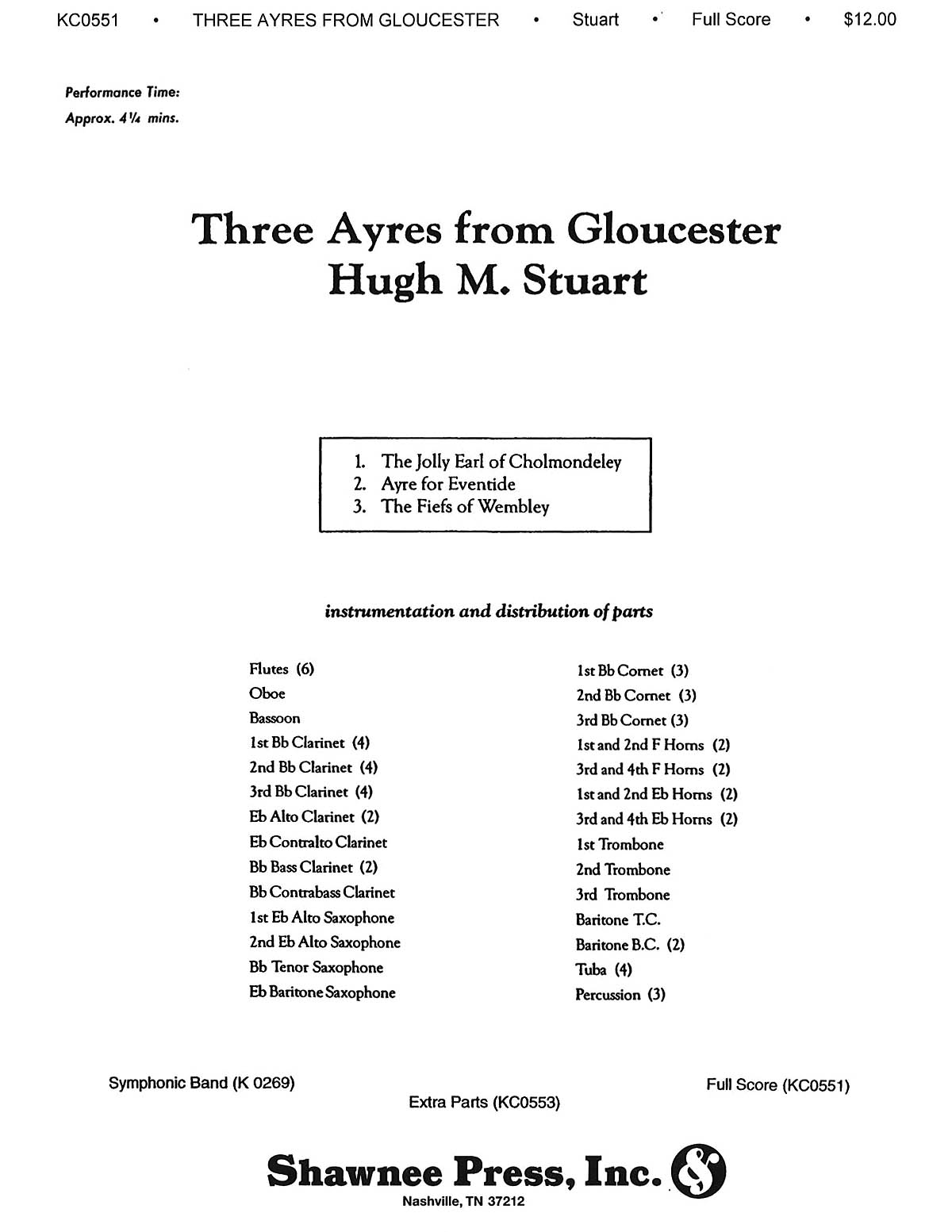 Three Ayres from Gloucester - pro orchestr