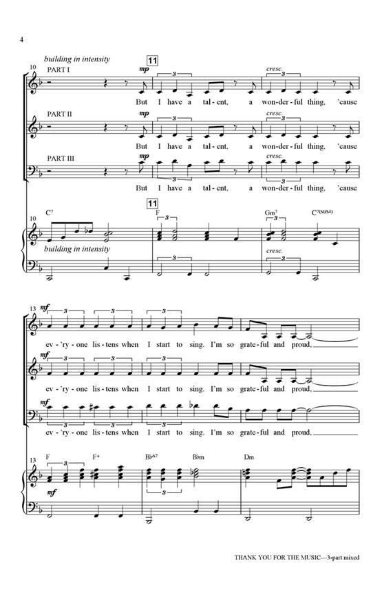Thank you for the Music - pro sbor 3-Part