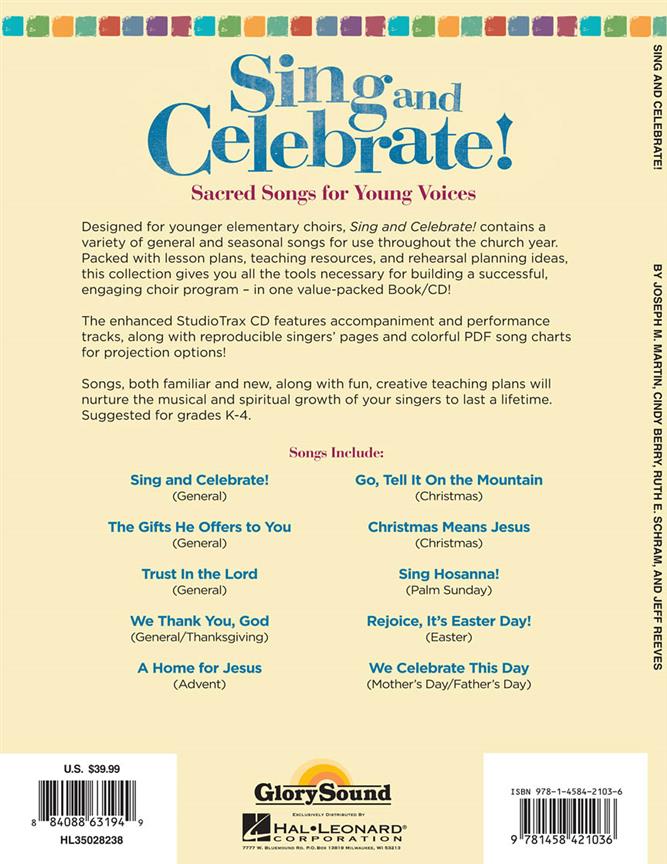 Sing and Celebrate! - Sacred Songs for Young Voices - pro sbor