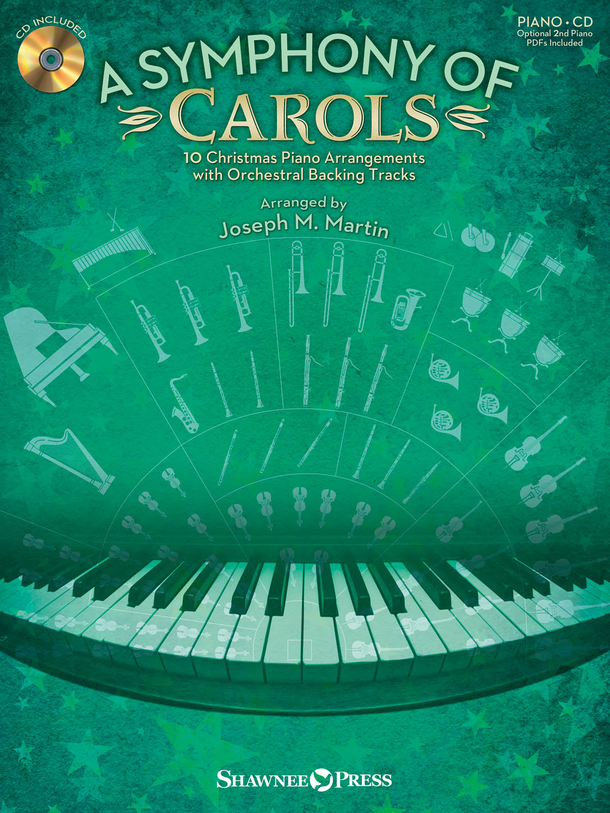 A Symphony Of Carols + CD piano solos or piano duets (2 pianos 4 hands) - piano duet