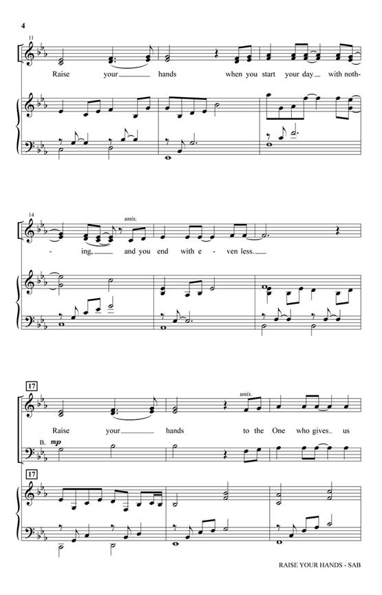 Raise Your Hands - pro sbor SATB