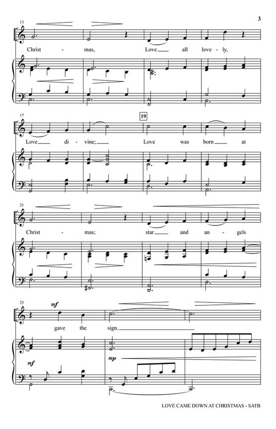 Love Came Down at Christmas - pro sbor SATB
