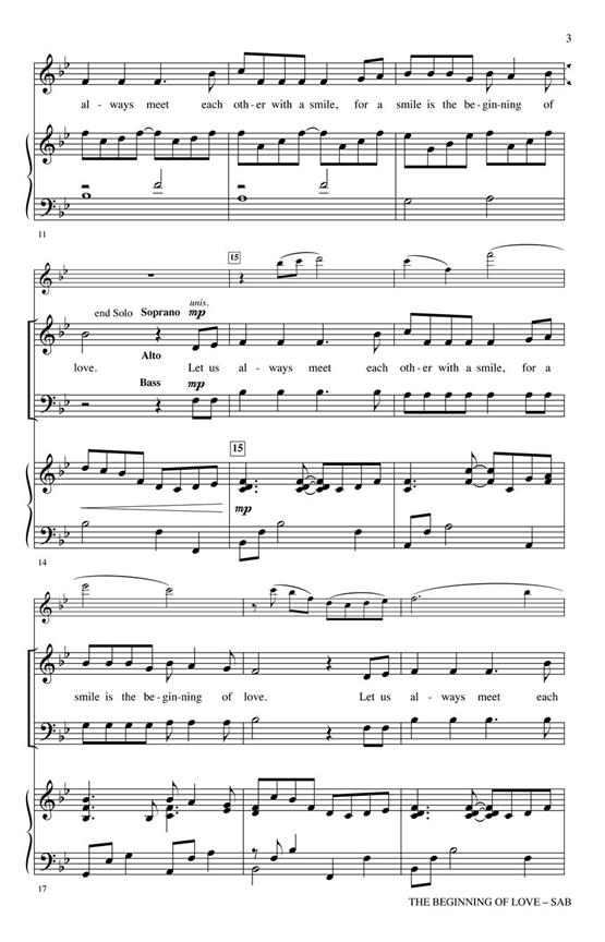 The Beginning Of Love - pro sbor SATB