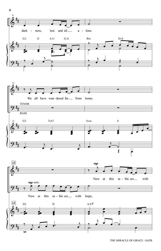 The Miracle of Grace - pro sbor SATB