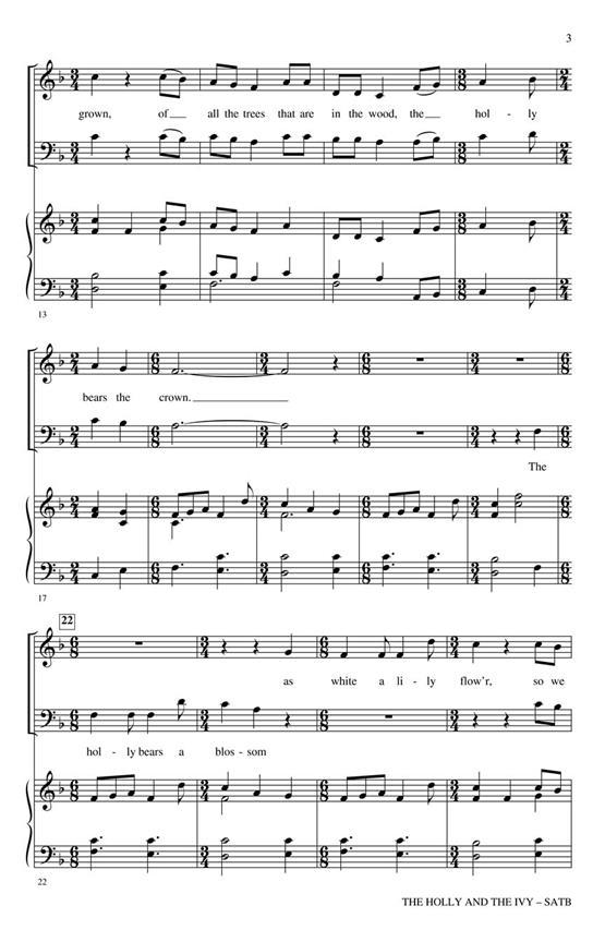 The Holly and the Ivy - pro sbor SATB