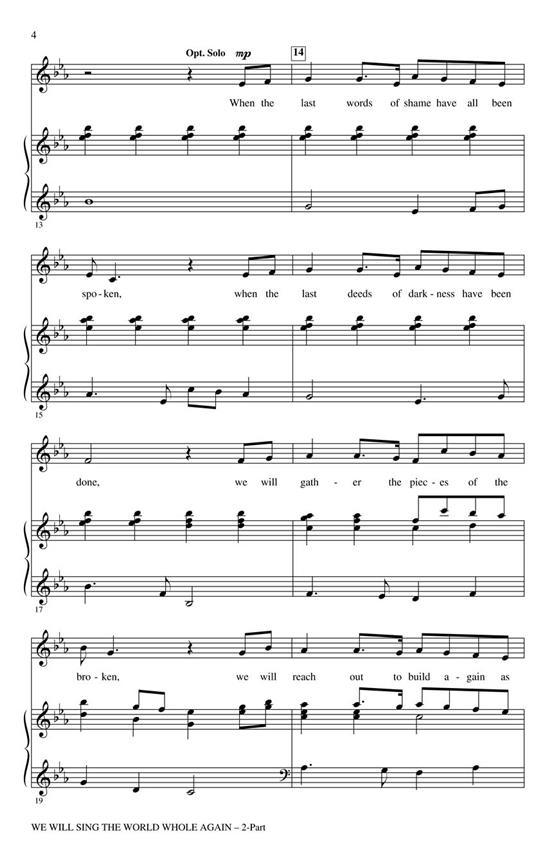 We Will Sing the World Whole Again - pro sbor 2-Part