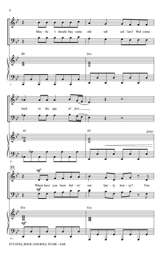 It's Still Rock and Roll to Me - pro sbor SATB