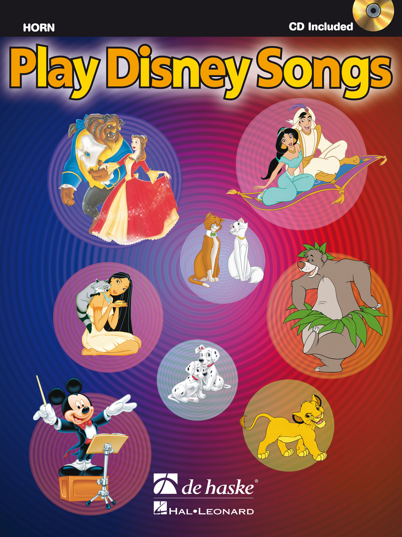 Play Disney Songs - Solo Arrangements of 12 Classic Disney Songs with CD Accompaniment - filmové melodie pro lesní roh