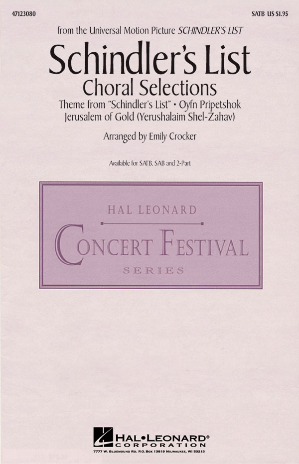 Schindler's List (Choral selections) noty pro sbor SATB