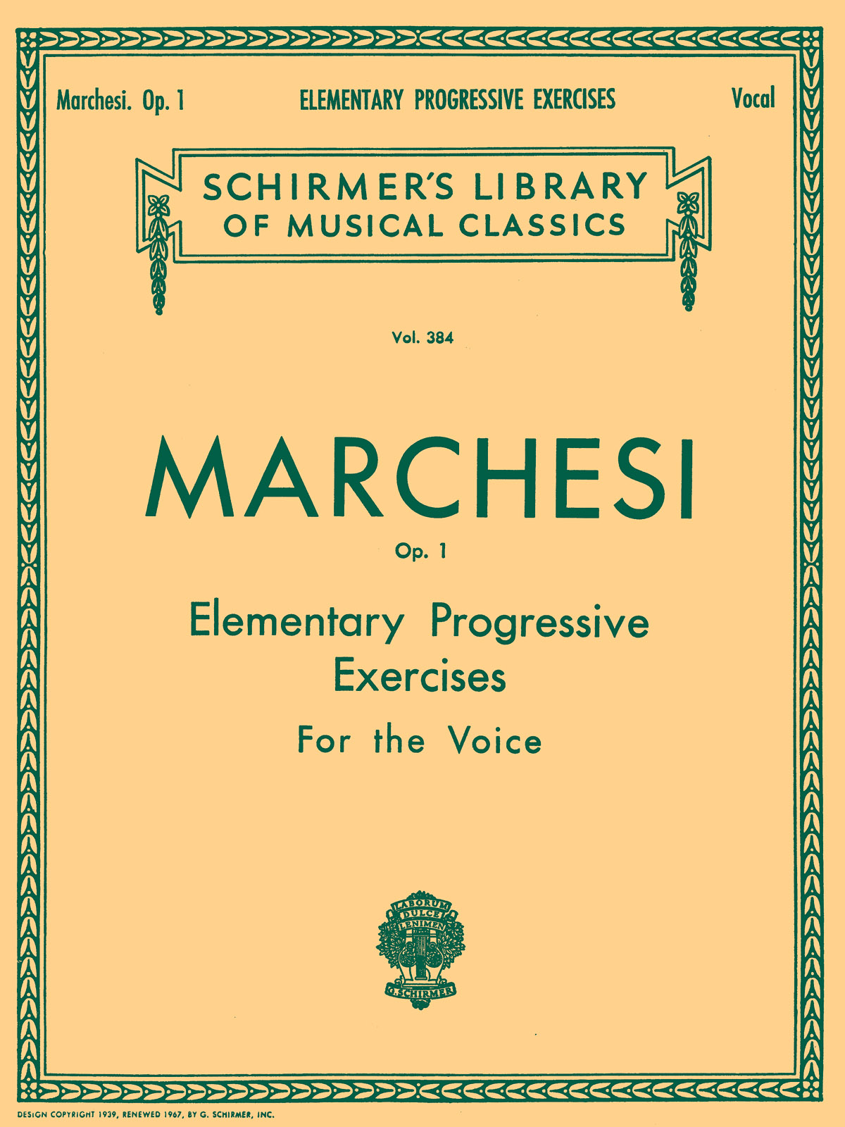Elementary Progressive Exercises, Op. 1 - pro zpěv