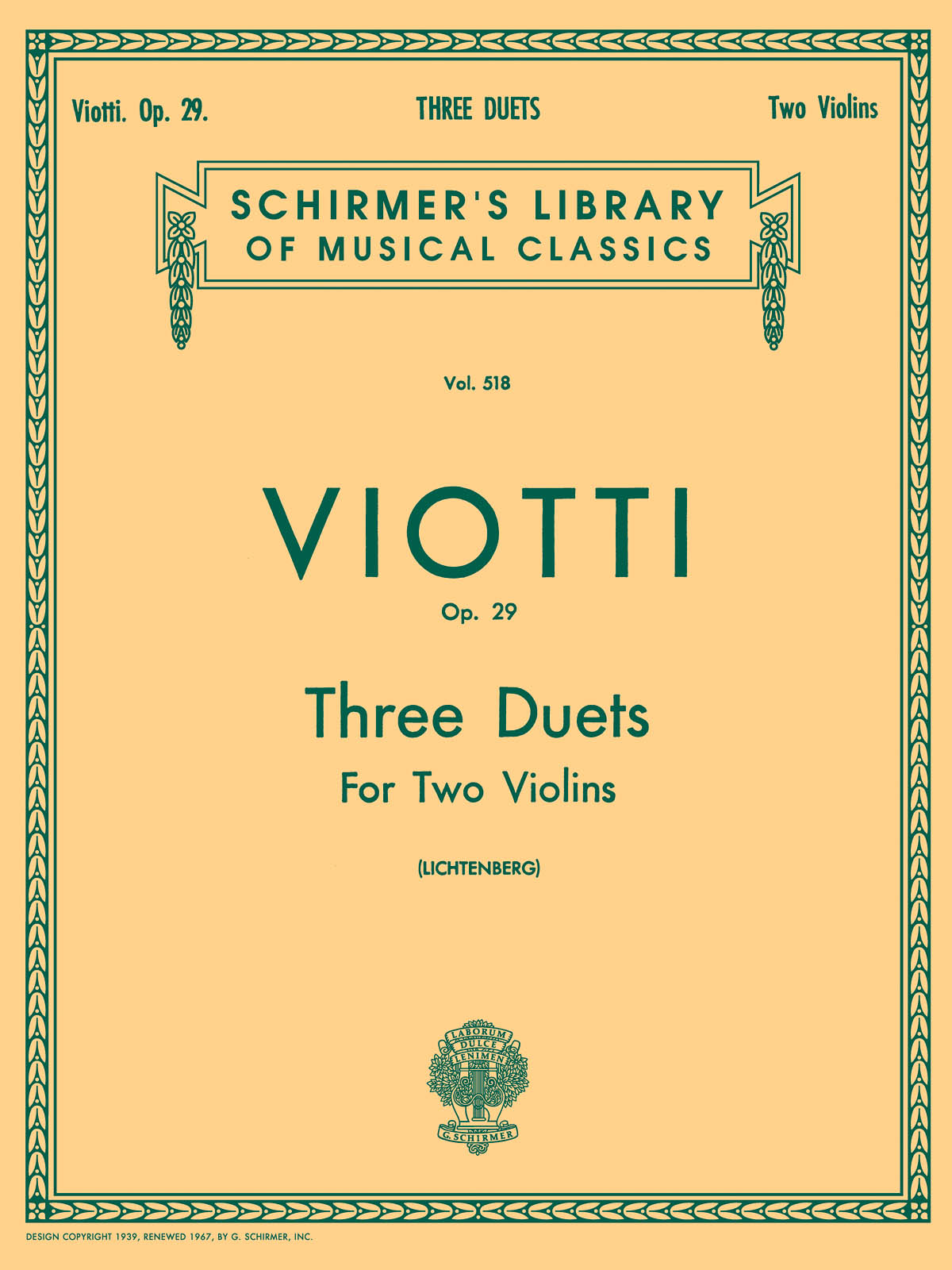 3 Duets, Op. 29 - Score and Parts