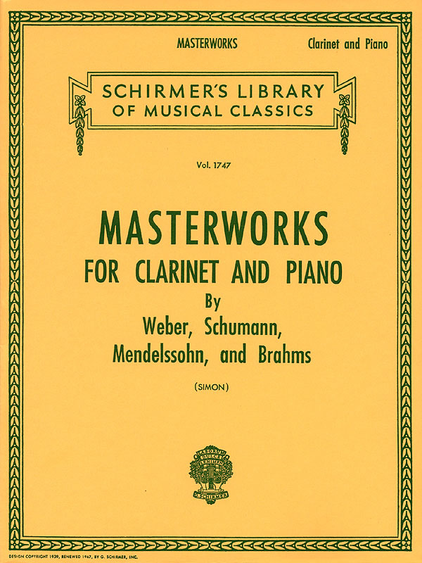 Masterworks for Clarinet and Piano - klarinet a klavír