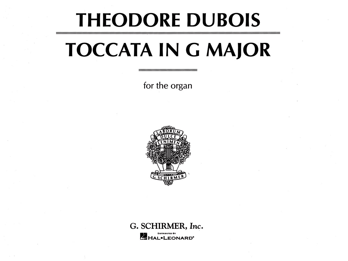Toccata in G Major - noty pro varhany