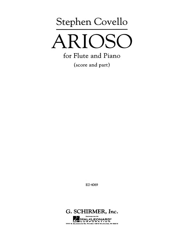Arioso for Flute and Piano - příčná flétna a klavír