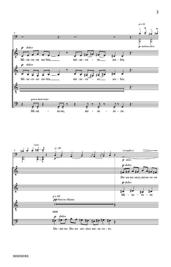 Miserere noty pro sbor SATB