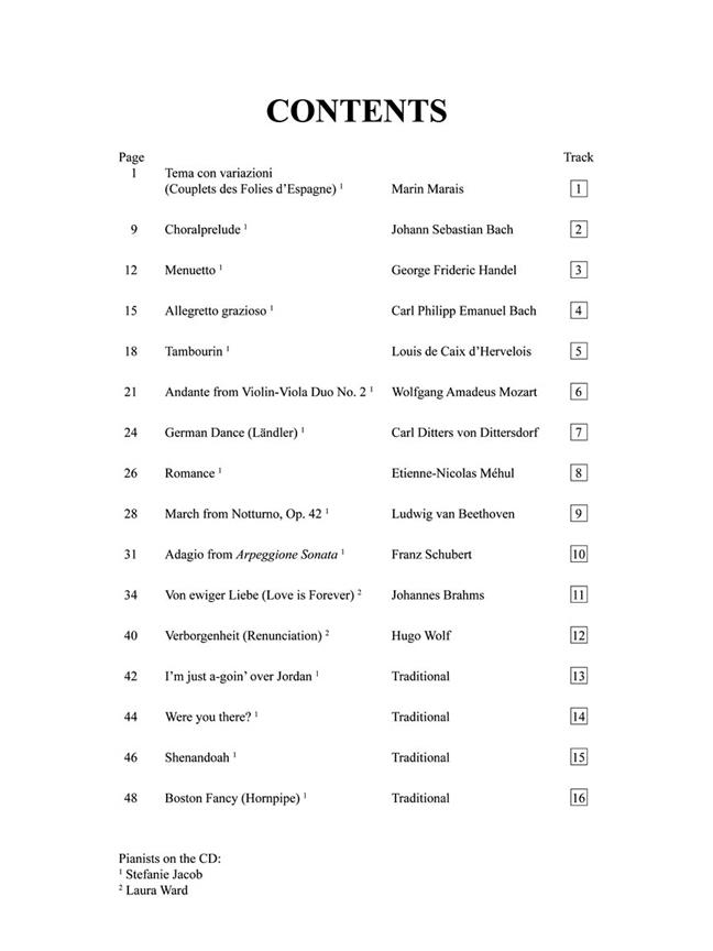 Solos For The Viola Player - viola a klavír