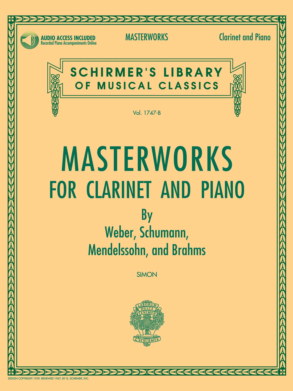 Masterworks for Clarinet & Piano - klarinet a klavír