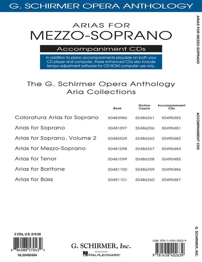 Arias for Mezzo-Soprano - Mezzo-Soprano a klavír