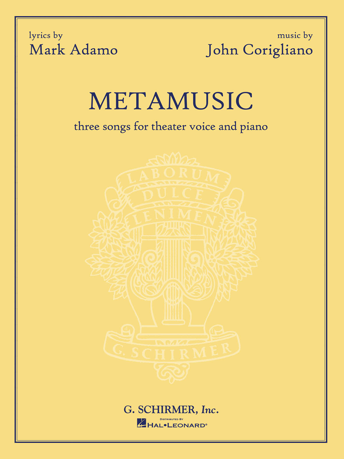 Metamusic - Three Songs For Theater - Three Songs for Theater Voice and Piano - zpěv a klavír