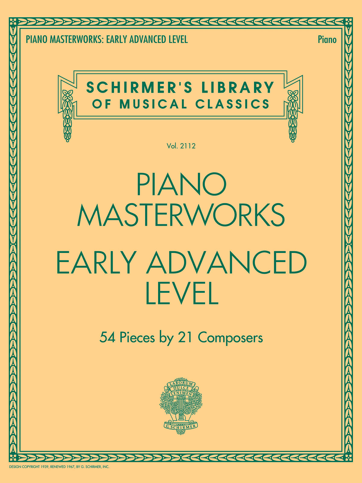 Piano Masterworks - Early Advanced Level - 54 Pieces by 21 Composers - klasické skladby na klavír