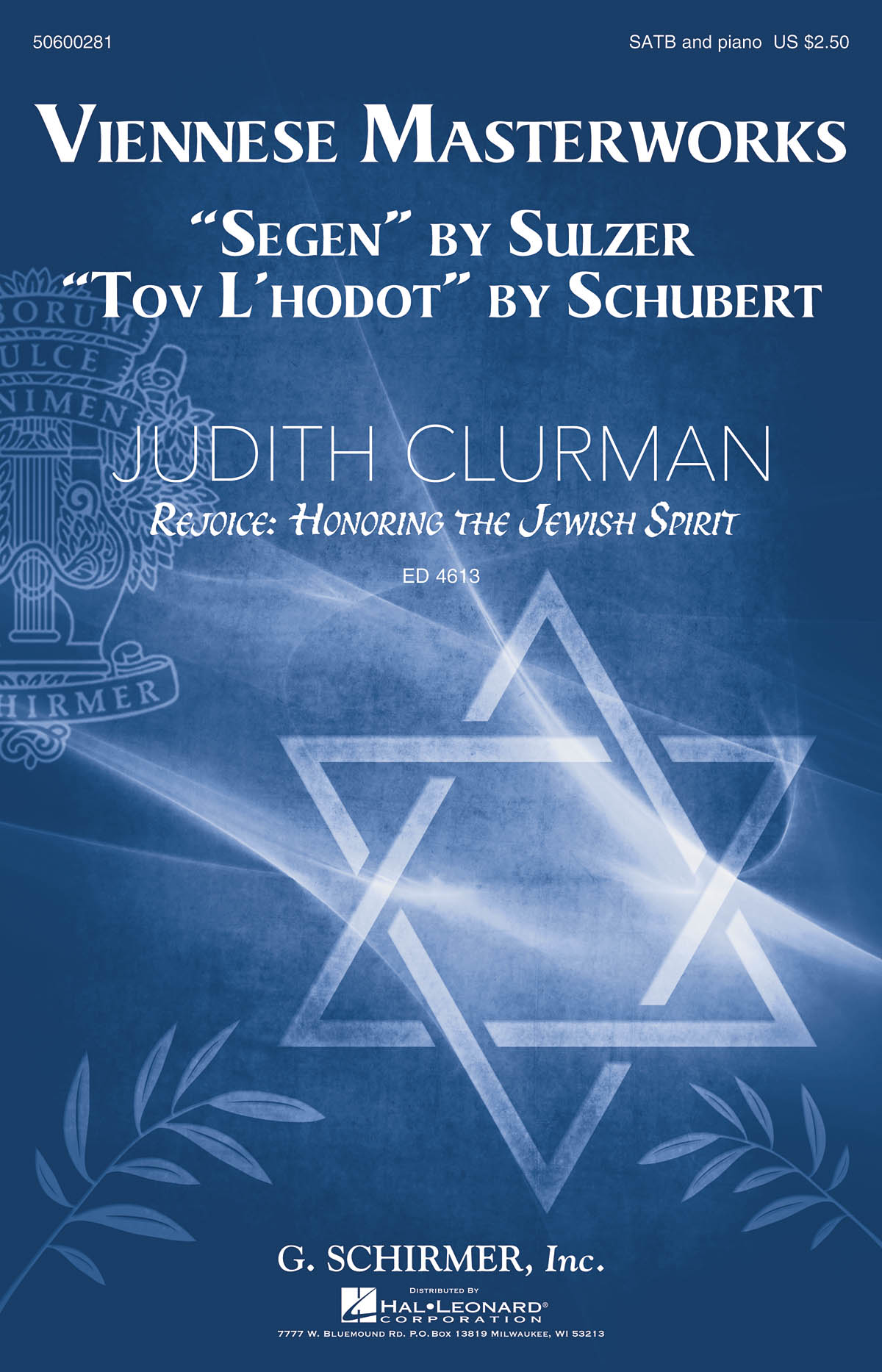Viennese Masterworks - Judith Clurman Rejoice: Honoring the Jewish Spirit Choral Series noty pro sbor SATB
