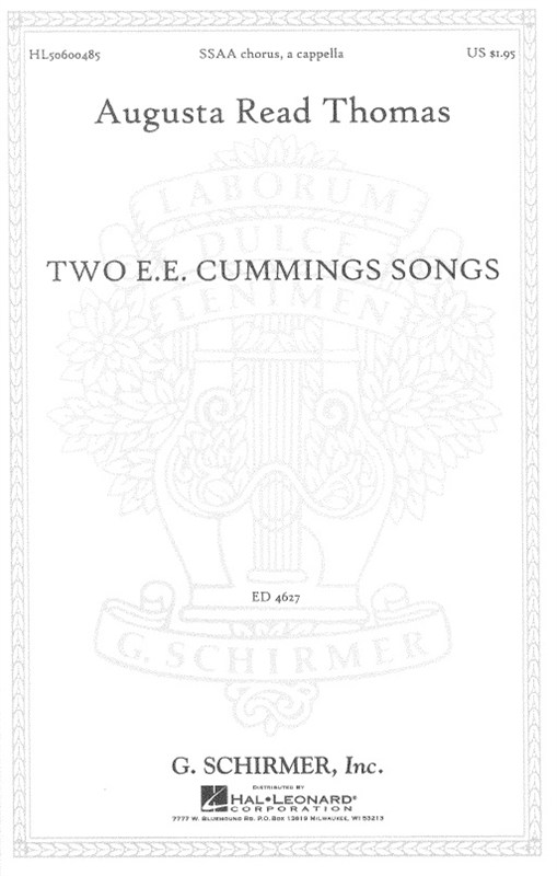 Augusta Read Thomas: Two E.E. Cummings Songs