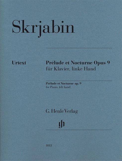 Prélude et Nocturne op. 9 for Piano, left hand - noty pro klavír