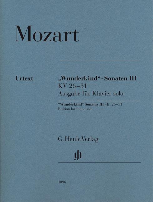 Wunderkind' Sonatas Volume III K.26-31 noty pro hráče na klavír
