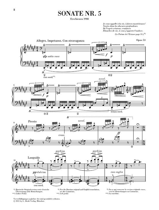 Piano Sonata No.5 Op.53 - Piano Sonata no. 5 op. 53