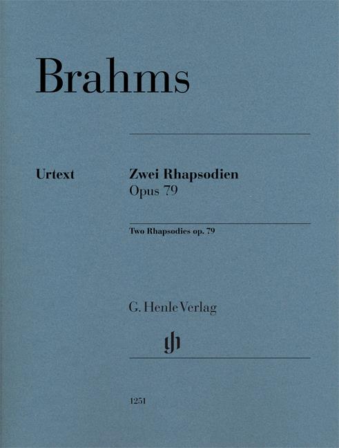 Two Rhapsodies Op 79 Piano Urtext - Revised edition of HN 119