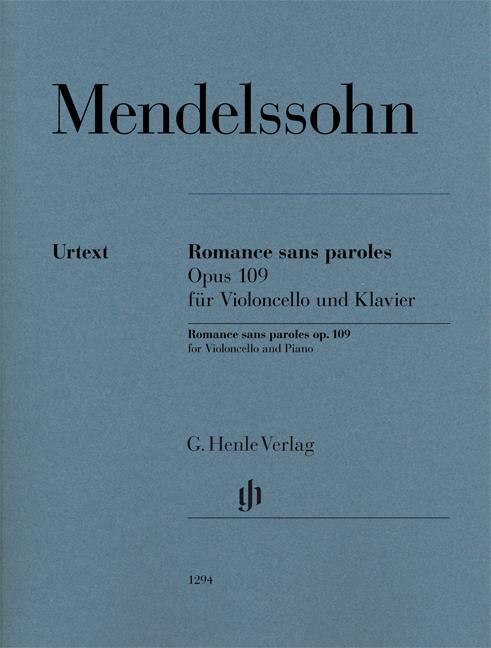 Romance sans paroles op. 109 - for Violoncello and Piano, with marked and unmarked string part - violoncello a klavír