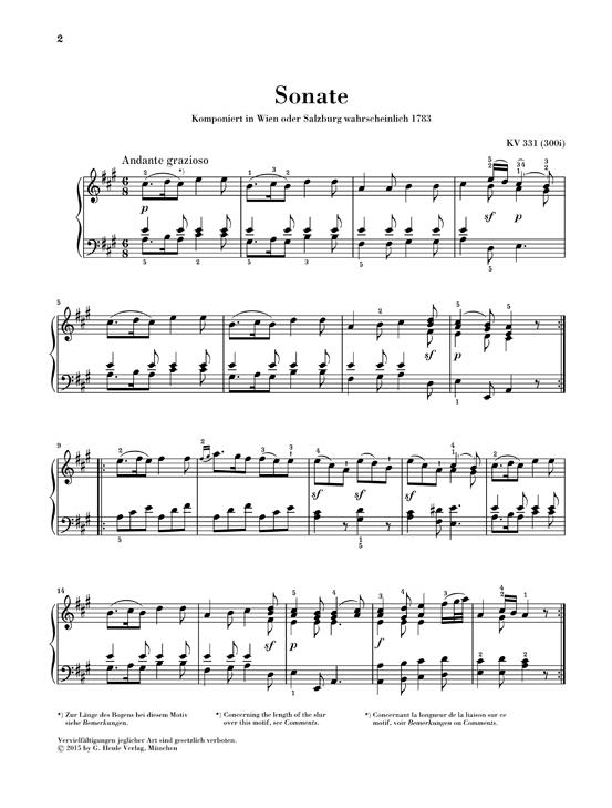Sonata A K331 - Ausführlicher Kritischer Bericht (nicht in der Druckausgabe enthalten) zum kostenlozen Download